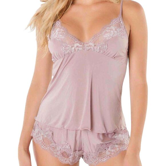 Lace Cup Cami Set Womens S Short Pajama Sleepwear Lounge Camisole and Shorts - Picture 9 of 11